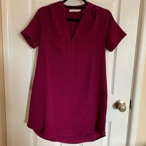 Darker magenta colored dress